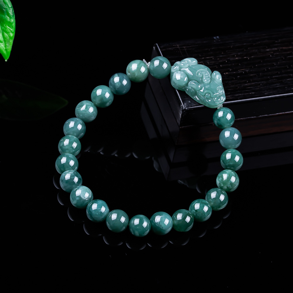 Jewelry & Watches Company - Pulseira Pixiu de Jadeíta Birmanesa Natural,