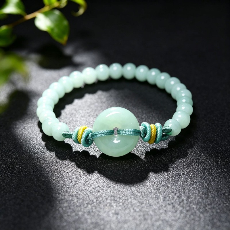 Jewelry & Watches Company - Pulseira de Contas de Jadeíte Natural