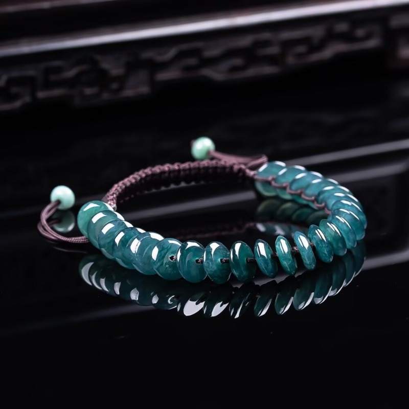 Jewelry & Watches Company - Pulseira de Contas Abacus de Esmeralda