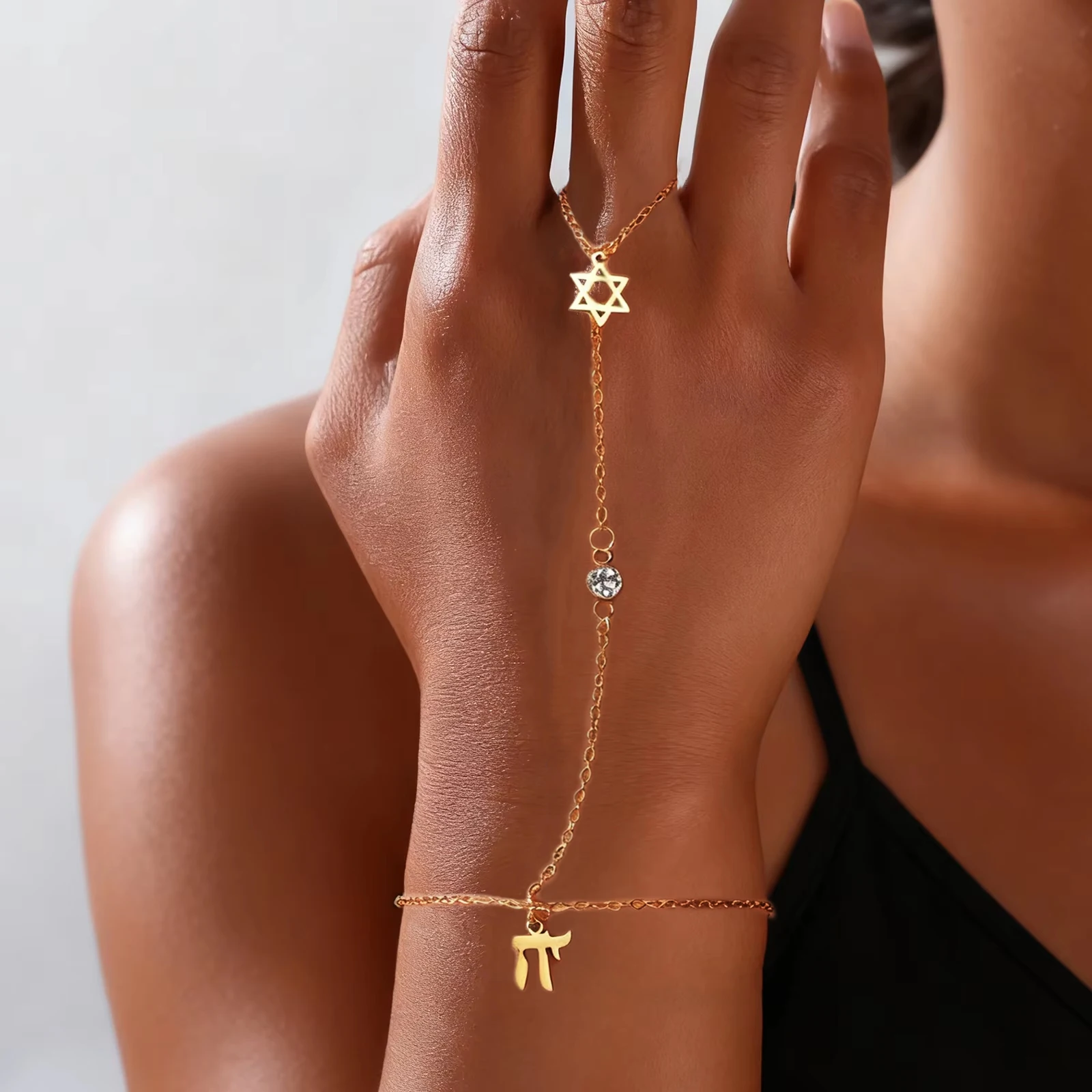 Jewelry & Watches Company - Pulseira de Dedo Ajustável de Aço