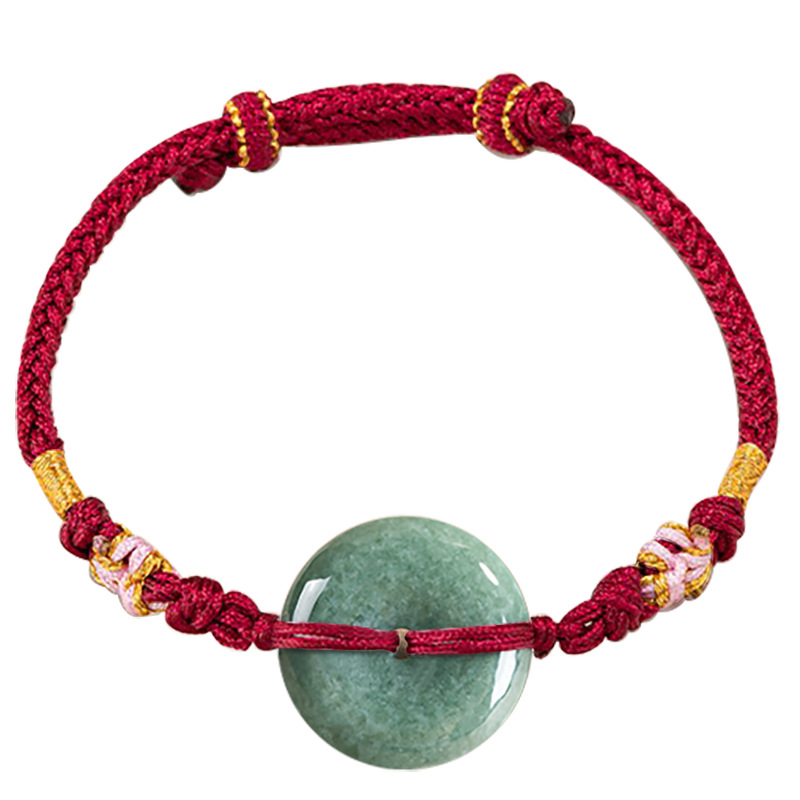 Jewelry & Watches Company - Verde myanmar jadeite donut pulseira designer